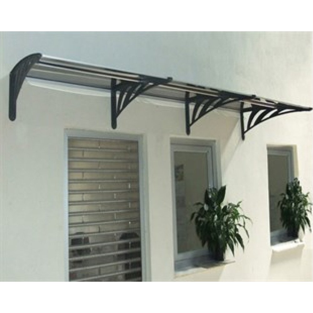 Transpaforza TF STD 1.12 Kapı Üstü Sundurma 240x100 Gri 3 mm Solid Levha