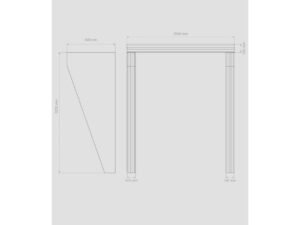 Alüminyum Işıklı Sundurma Angle Dual Lux 200 cm x 90 cm Ledli - ürün görseli 6