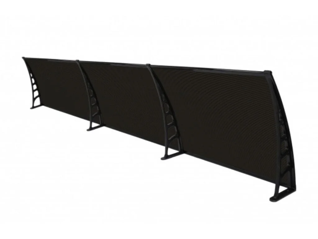 CROCUS Kapı Pencere Üstü Pratik Sundurma 80x360 - Siyah