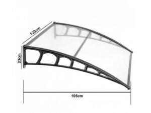 LUPIN Kapı Pencere Üstü Pratik Sundurma 105x120 - Siyah - ürün görseli 2