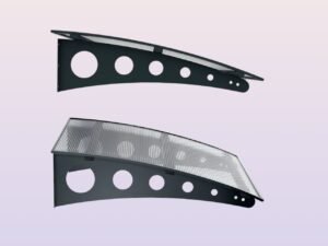 Metal taşıyıcılı Kapı Üstü Pratik Sundurma Oval Serisi Antrasit Ayak Şeffaf Levha - ürün görseli 9