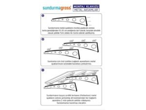 Metal taşıyıcılı Kapı Üstü Pratik Sundurma Yıldız Serisi Antrasit Ayak Siyah Levha - ürün görseli 7