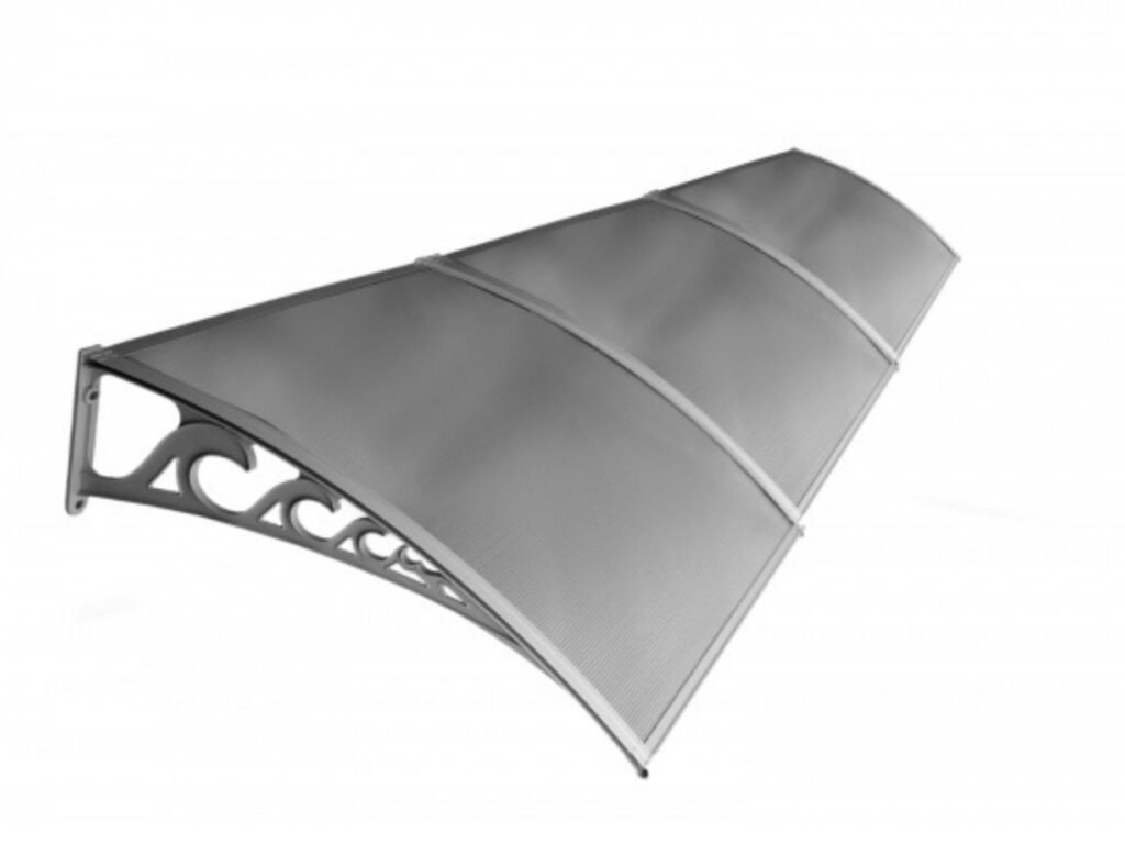 Pratik Sundurma Kapı Pencere Üstü 100x360 cm Gri 6 mm Levhalı