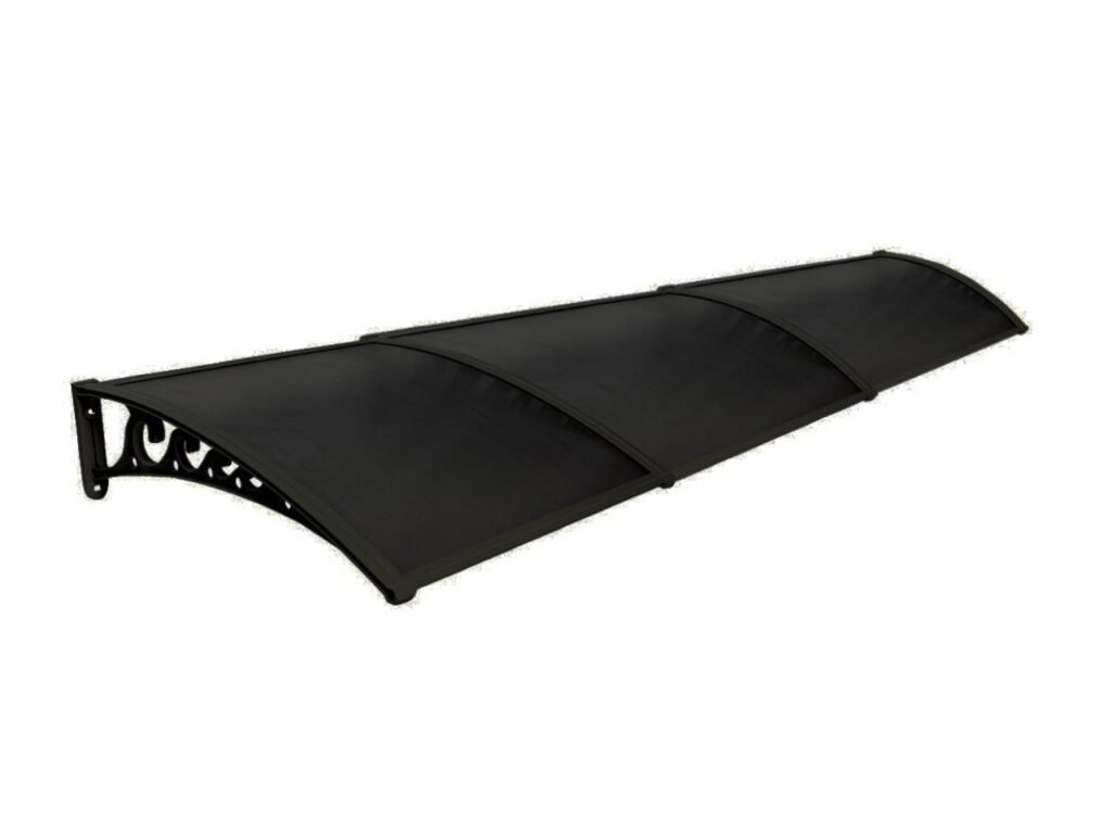 Pratik Sundurma Kapı Pencere Üstü 100x360 cm Siyah 6 mm Levhalı