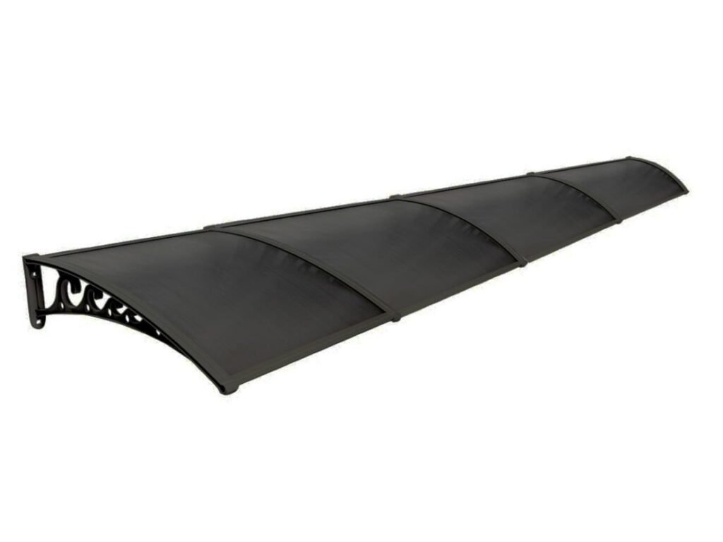 Pratik Sundurma Kapı Pencere Üstü 100x480 cm Siyah 6 mm Levhalı