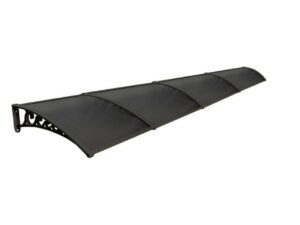 Pratik Sundurma Kapı Pencere Üstü 100x600 cm Siyah 6 mm Levhalı