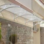 TF Delux Seri 1,12 Alüminyum Ayaklı Sundurma 360x100 Gri 3 mm Solid Levha