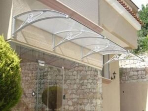TF Delux Seri 1,12 Alüminyum Ayaklı Sundurma 360x100 Gri 3 mm Solid Levha