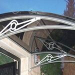 TF Prolüx Kapı Üstü 15,19 Alüminyum Ayaklı Sundurma 190x150 Gri 4 mm Solid Levha