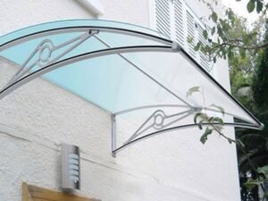 TF Prolüx Kapı Üstü 15,19 Alüminyum Ayaklı Sundurma 190x150 Yeşil 4 mm Solid Levha - ürün görseli 2