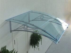 TF Prolüx Kapı Üstü 15,19 Alüminyum Ayaklı Sundurma 190x150 Yeşil 4 mm Solid Levha - ürün görseli 4