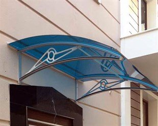TF Prolüx Seri 15.15 Alüminyum Ayaklı Sundurma 150x150 Mavi 3 mm Solid Levha