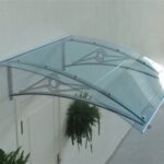 TF Prolüx Kapı Üstü 15,17 Alüminyum Ayaklı Sundurma 170x150 Yeşil 4 mm Solid levha