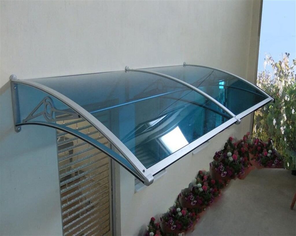 TF Prolüx Seri 15.15 Alüminyum Ayaklı Sundurma 150x150 Mavi 4 mm Solid Levha