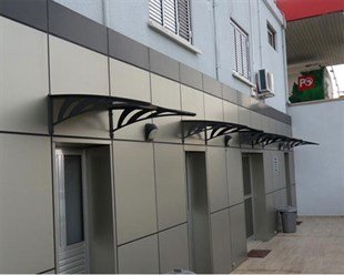 Transpaforza TF STD 1.12 Kapı Üstü Sundurma 120x100 Gri 3 mm Solid Levha
