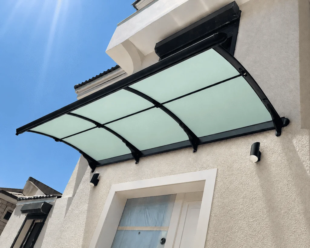 Yağmur Oluklu Sundurma 300x125 cm 3 mm Solid Açık Yeşil
