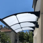 Yağmur Oluklu Sundurma 300x125 cm 3 mm Solid Buz Beyazı